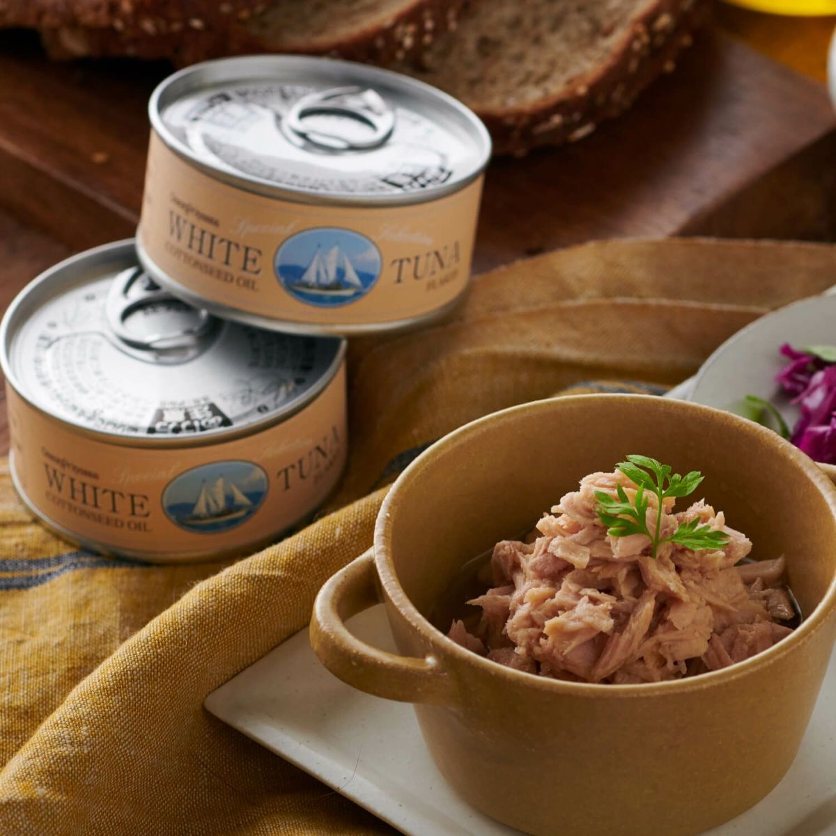 WHITE TUNA 綿実油（フレーク）6缶ギフトセット